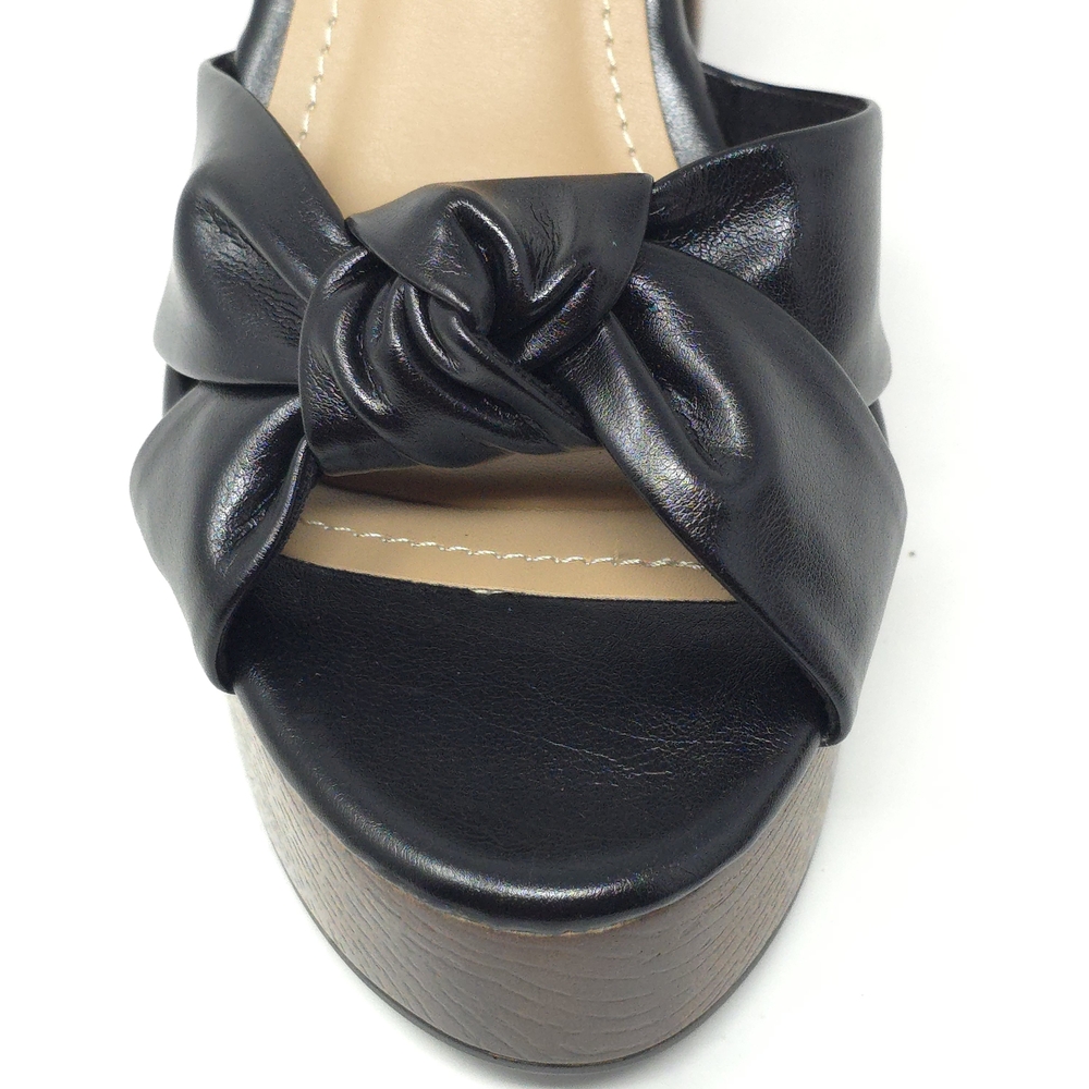 Journee Lorrica Black Knotted Platform Sandals Tru Comfort 9M - Picture 7 of 13